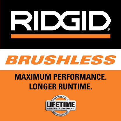RIDGID 18V Brushless Cordless 4-1/2 in. Paddle Switch Angle Grinder with (2) 4.0 Ah Batteries, Charger, and Bag R86047B-AC93044SBN