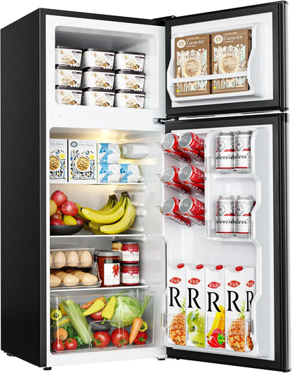 3.2 Cu.Ft Mini Fridge with Freezer �� 2-Door Compact Refrigerator for Bedroom, Dorm, Office or Apartment, Silver3.2 Cu.Ft Mini Fridge with Freezer �� 2-Door Compact Refrigerator for Bedroom, Dorm, Office or Apartment, Silver