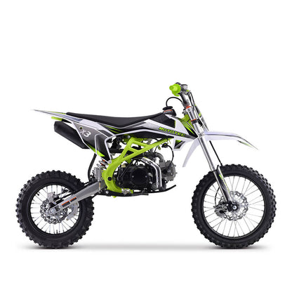 MOTOTEC X3 125CC 4-Stroke Green Gas-Powered Dirt Bike (95731462)