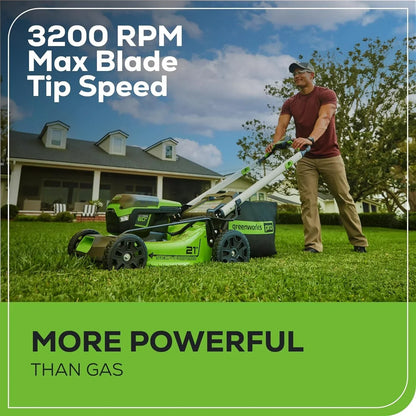 60V 21�� Cordless (Self-Propelled) Lawn Mower , 2 x 4.0Ah Batteries and Dual Port Rapid Charger