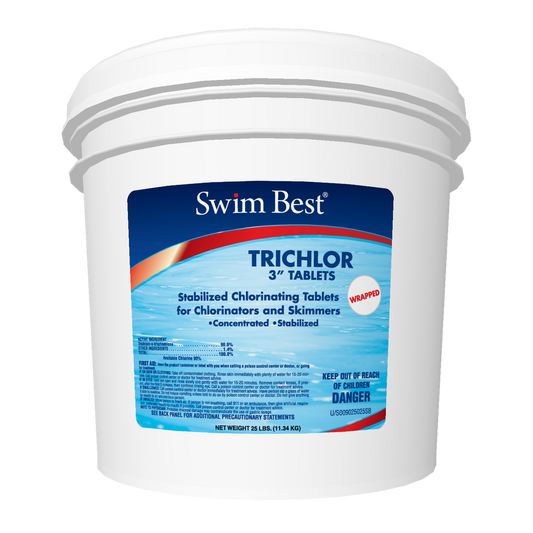 Swim Best 3′′ Stabilized Trichlor Chlorine Tablets, wrapped – 25 lb