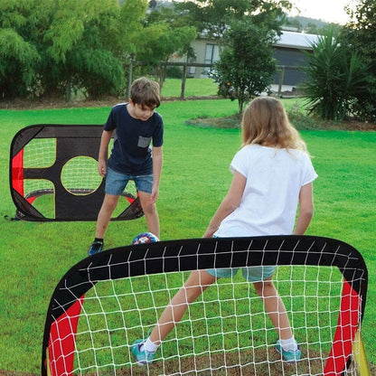 Best 2-In-1 Kids Pop Up Football Soccer Goal Net With Portable Bag