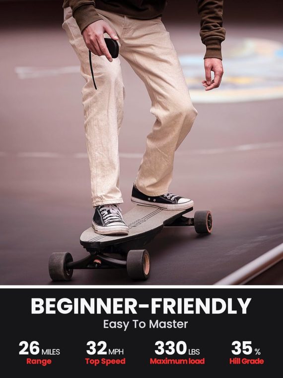Caribou Electric Skateboard �� 32 MPH, 26 Mile Range, Dual 1000W Motors, Longboard for Adults & Teens, 6-Month Warranty