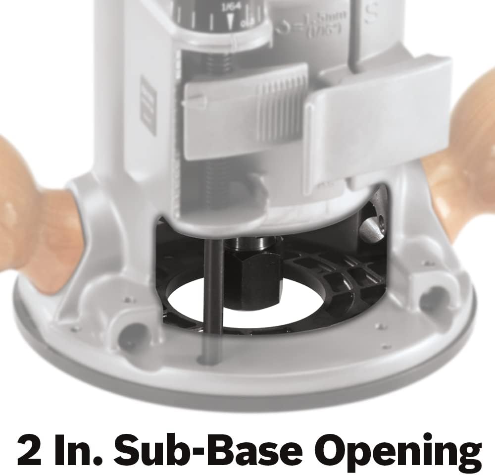 BOSCH 1617EVSPK Wood 12 Amp Router Tool Combo Kit 2.25 Horsepower Plunge Router & Fixed Base with a Variable Speed