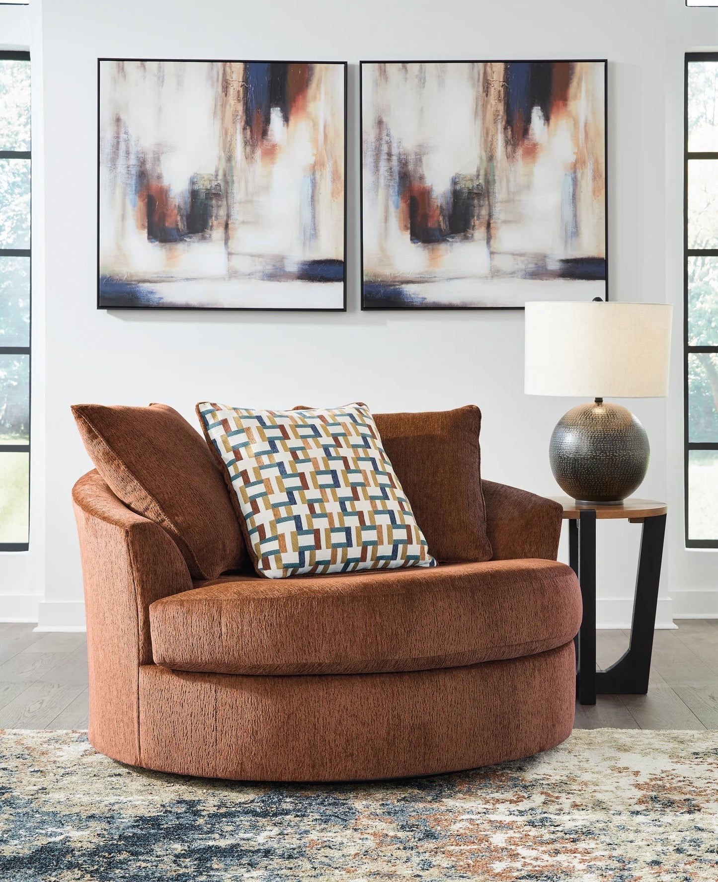 Oversized Swivel Accent Chair