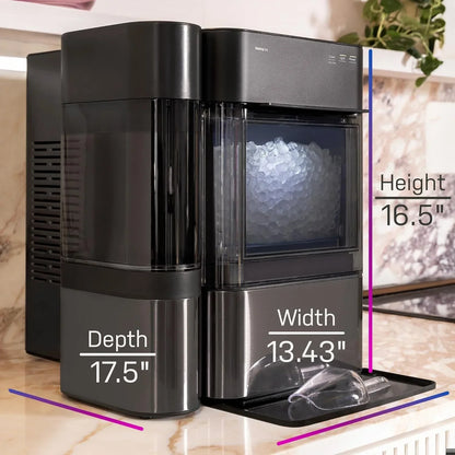 GE Profile Opal 2.0 XL with 1 Gallon Tank, Chewable Crunchable Countertop Nugget Ice Maker, Scoop included, 38 lbs in 24 hours, Pellet Ice Machine with WiFi & Smart Connected, Stainless Steel
