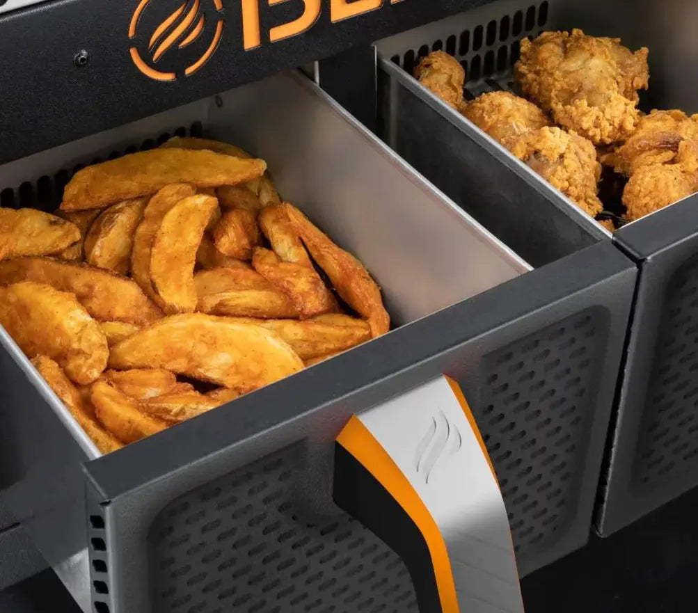 Clearance Sale,Blackstone 2-Burner 28" Griddle with Electric Air Fryer and Hood